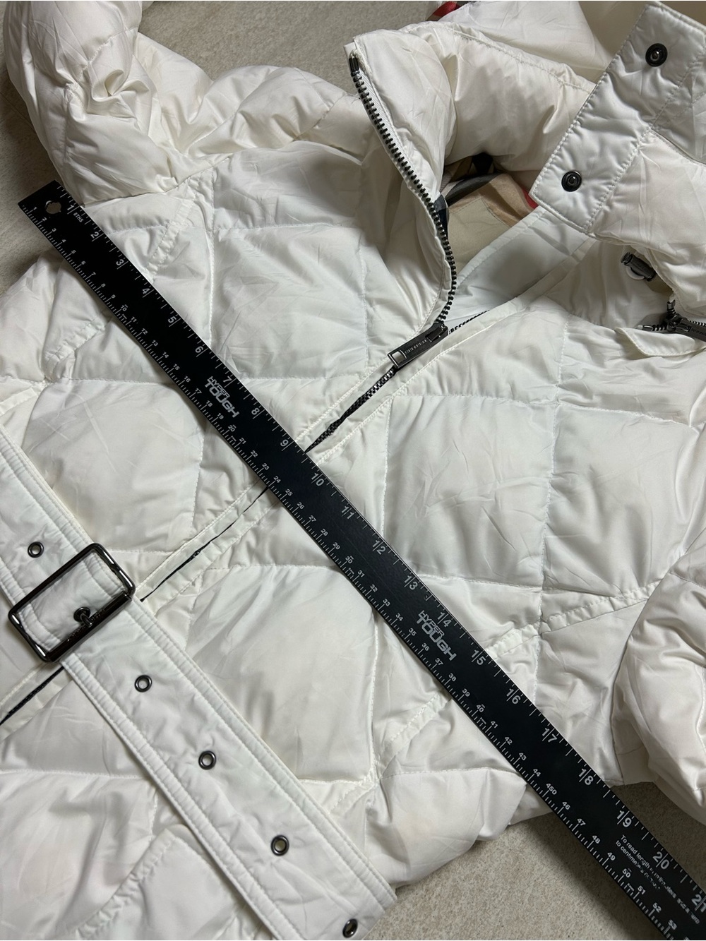 BURBERRY LONDON NOVA CHECK DIAMOND QUILTED DOWN PUFFER SIZE XS - Picture 13 of 14
